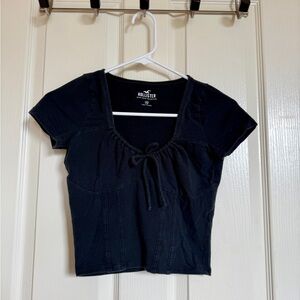 Hollister Women's Black tie Top